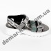 Детские босоножки Lilin Shoes B058-2-2 темное серебро большие